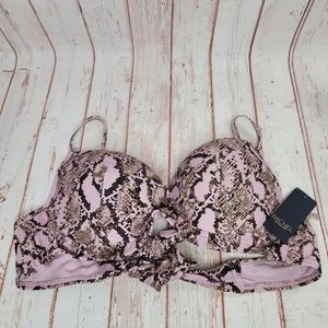Rachel Roy Swimsuit Beach Top Snack Skin Print NWT